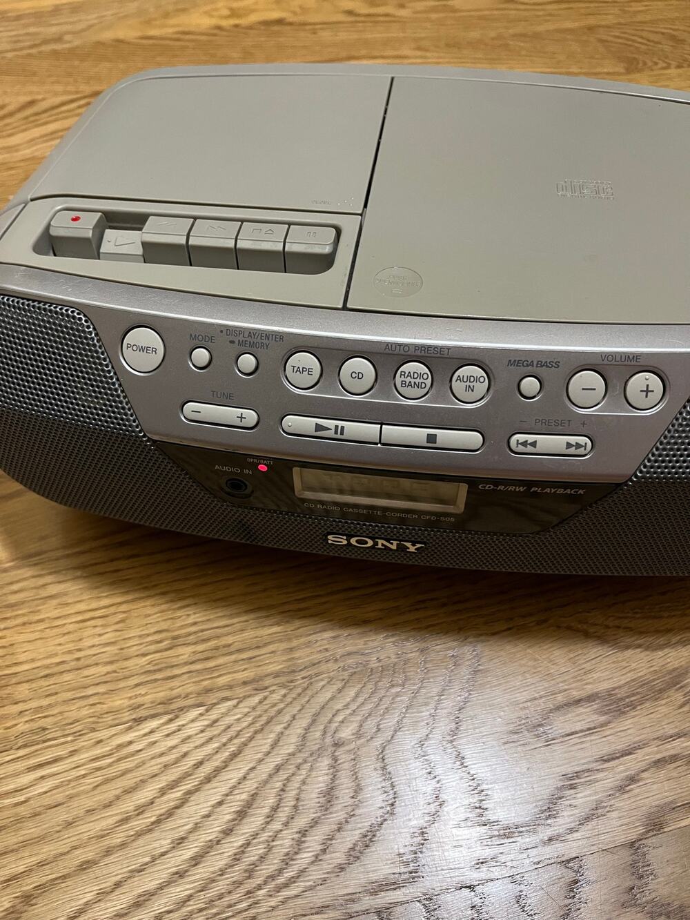 Sony CFD-S05 CD Cassette AM FM Radio Portable Boombox CD-R/RW Tested